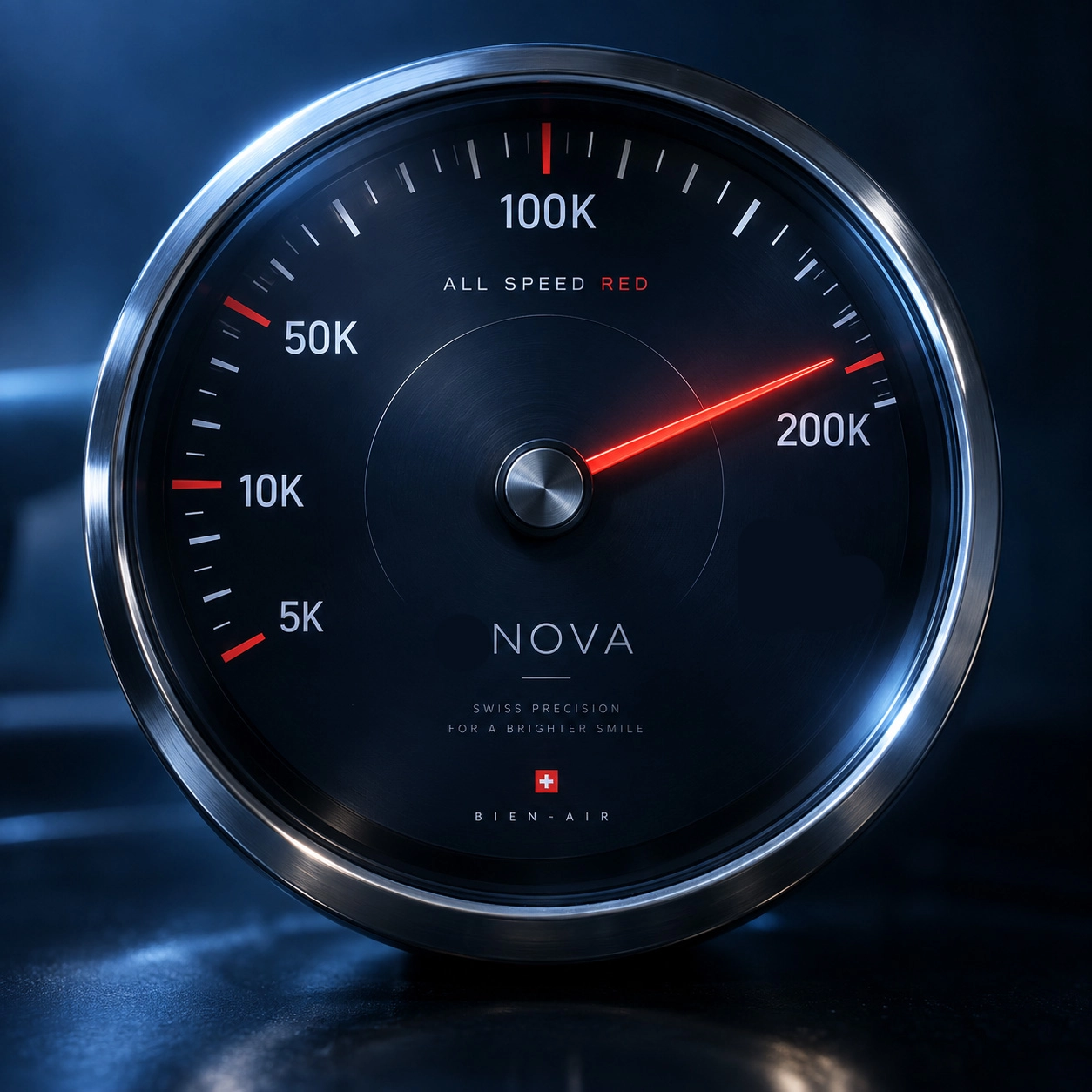 Bien-Air NOVA handpiece and speedometer illustration